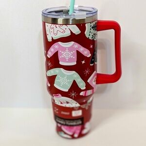 💥Lower Price💥 Christmas Holiday Travel Mug Beverage Insulated Tumbler 40oz